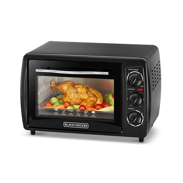 Black+Decker 19L Double Glass Toaster OvenTRO19RDG-B5