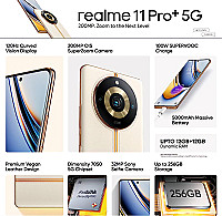 Realme 11 Pro Plus With 6.7 Inches Amoled Display , 200 MP Triple Camera , Under Display Fingerprint sensor , Li-Po 5000mAh Powerful Battery