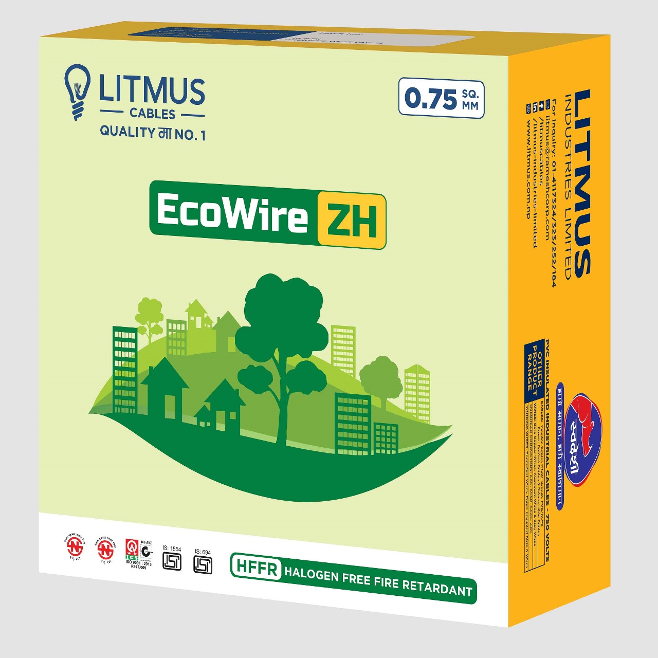 LITMUS - ECOWIRE - ZH - 0.75 mm (Nepal's only Wire with Zero Halogen)