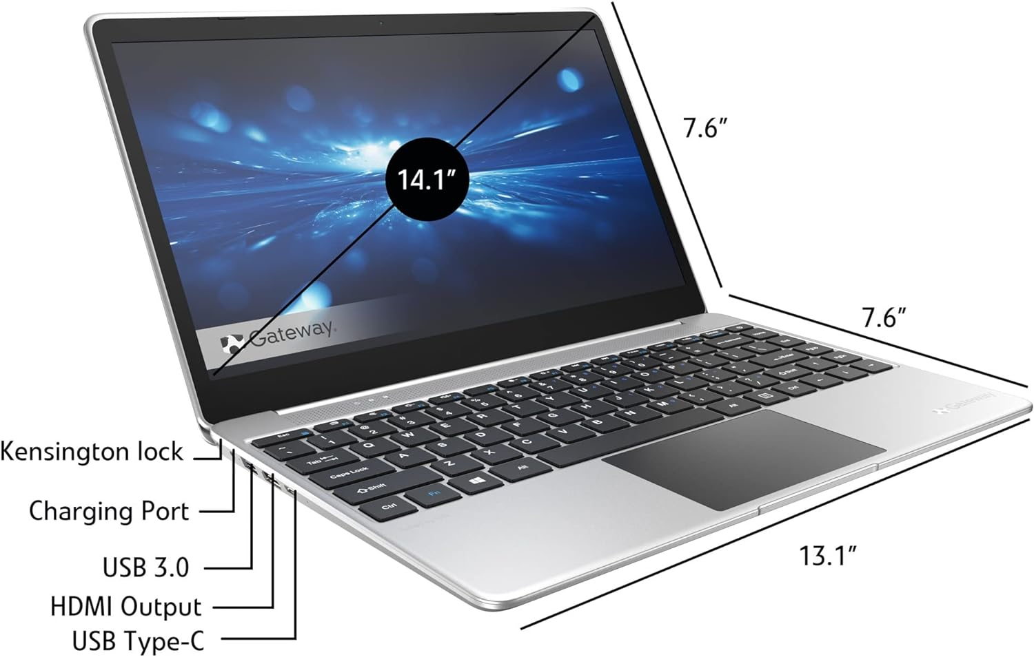 Gateway 14.1" Ultra Slim Laptop: 11th Gen Core i5-1135G7, 16GB RAM, 512GB SSD, 14.1" Full HD Display