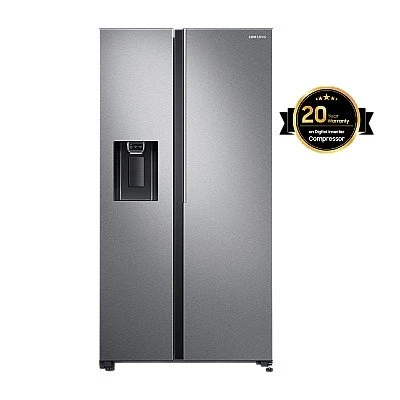 RS74R5101SL Samsung Side By Side Refrigerator with All Round Cooling, 676L - Buy Online at Best Price