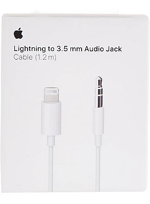 Apple Lightning to 3.5 mm Audio Cable m White - Buy Online at Best Price
