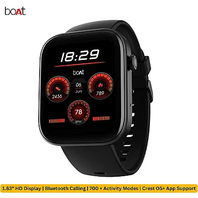 boAt Smartwatch WAVE CALL 2 | Bluetooth Calling | 1.83 Inch HD Display | 700 + Activities Modes | 1000 + Cloud Watch Faces | Crest OS+ App Support - Buy Online at Best Price