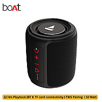 boAt STONE 350 | Portable Bluetooth Speaker |Multi Compatibility |10 Watt |12 Hours Playback |TWS Feature for 2x Output |IPX7 Rating |Type C Charging