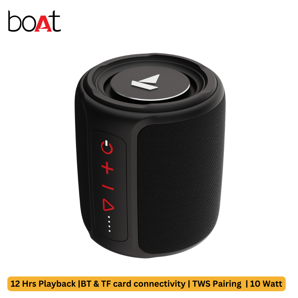 boAt STONE 350 | Portable Bluetooth Speaker |Multi Compatibility |10 Watt |12 Hours Playback |TWS Feature for 2x Output |IPX7 Rating |Type C Charging