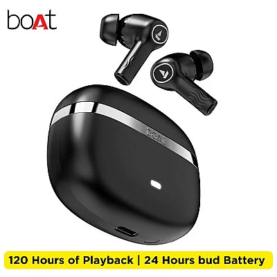 boAt NIRVANA ION| Premium Wireless Earbuds | 120 Hrs of Long Playback | 24 Hour of Industry best Bud Battery | Crystal Bionic Sound | Dual EQ Modes - Buy Online at Best Price