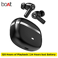 boAt NIRVANA ION| Premium Wireless Earbuds | 120 Hrs of Long Playback | 24 Hour of Industry best Bud Battery | Crystal Bionic Sound | Dual EQ Modes